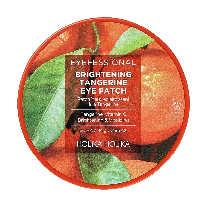 Освітлювальні патчі для шкіри навколо очей Holika Holika Eyefessional Brightening Eye Pach з мандарином, 60 шт