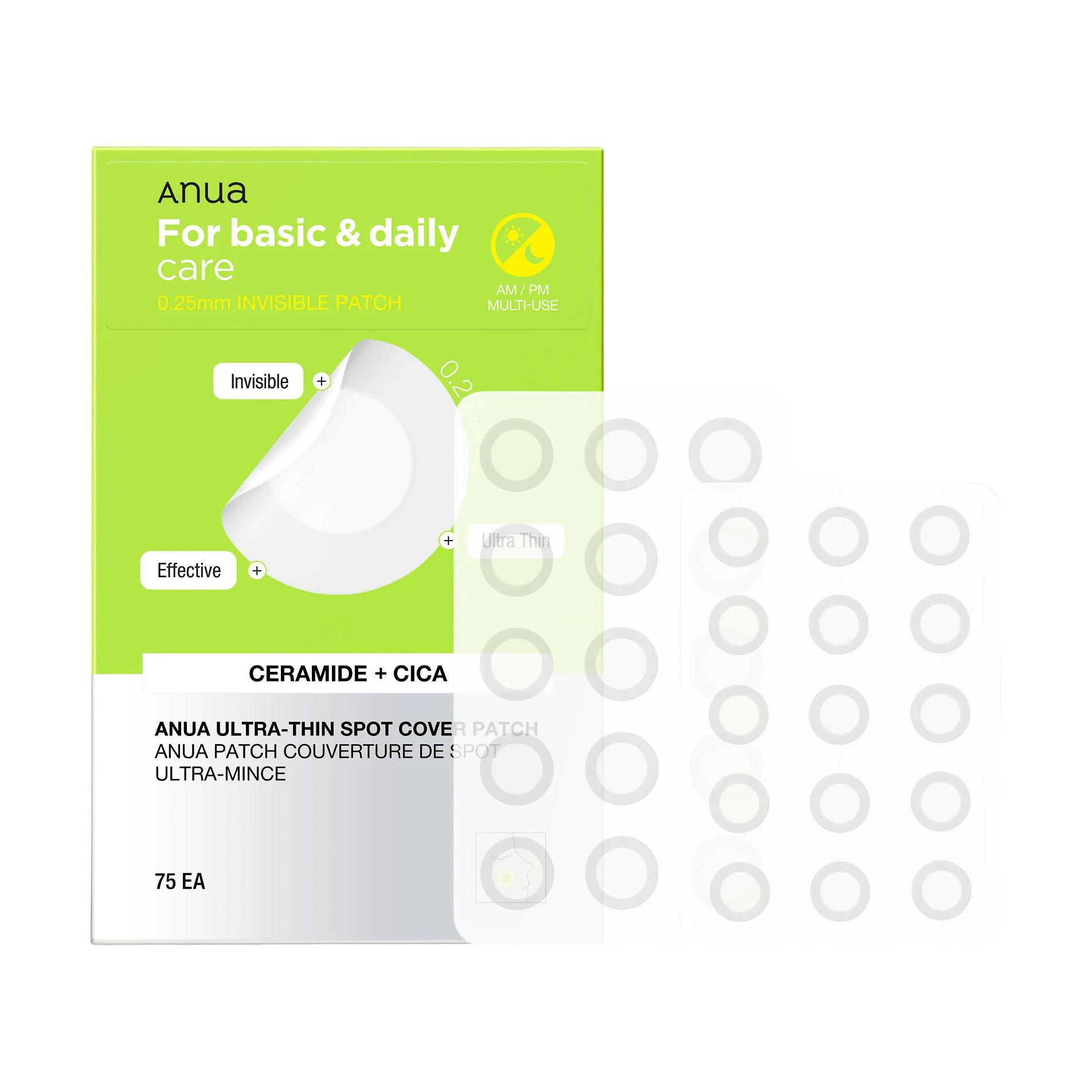 Патчі для обличчя Anua Ultra-Thin Spot Cover Patch проти акне, 75 шт